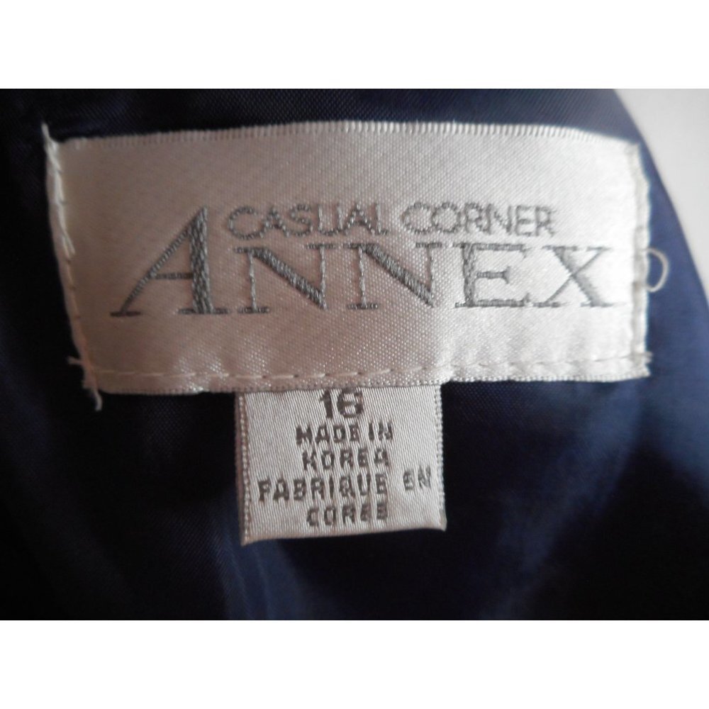 Vintage little blue dress Casual Corner Annex Blue knit dress Size 16 sleeveless - Picture 2 of 6